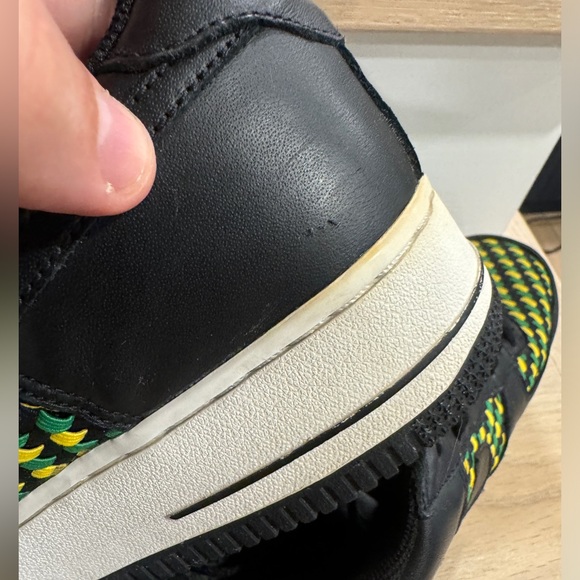 Nike Air Force 1 Low Premium Woven Black Green Yellow 2005 release Men’s Size 10 - Picture 12 of 13